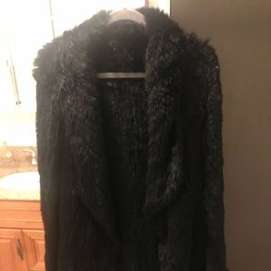 June Black Rabbit Fur Jacket